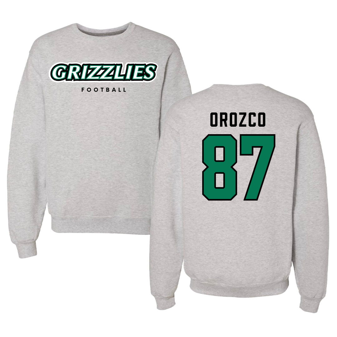 Adams State University Football Gray Grizzlies Crewneck - #87 Damien Orozco