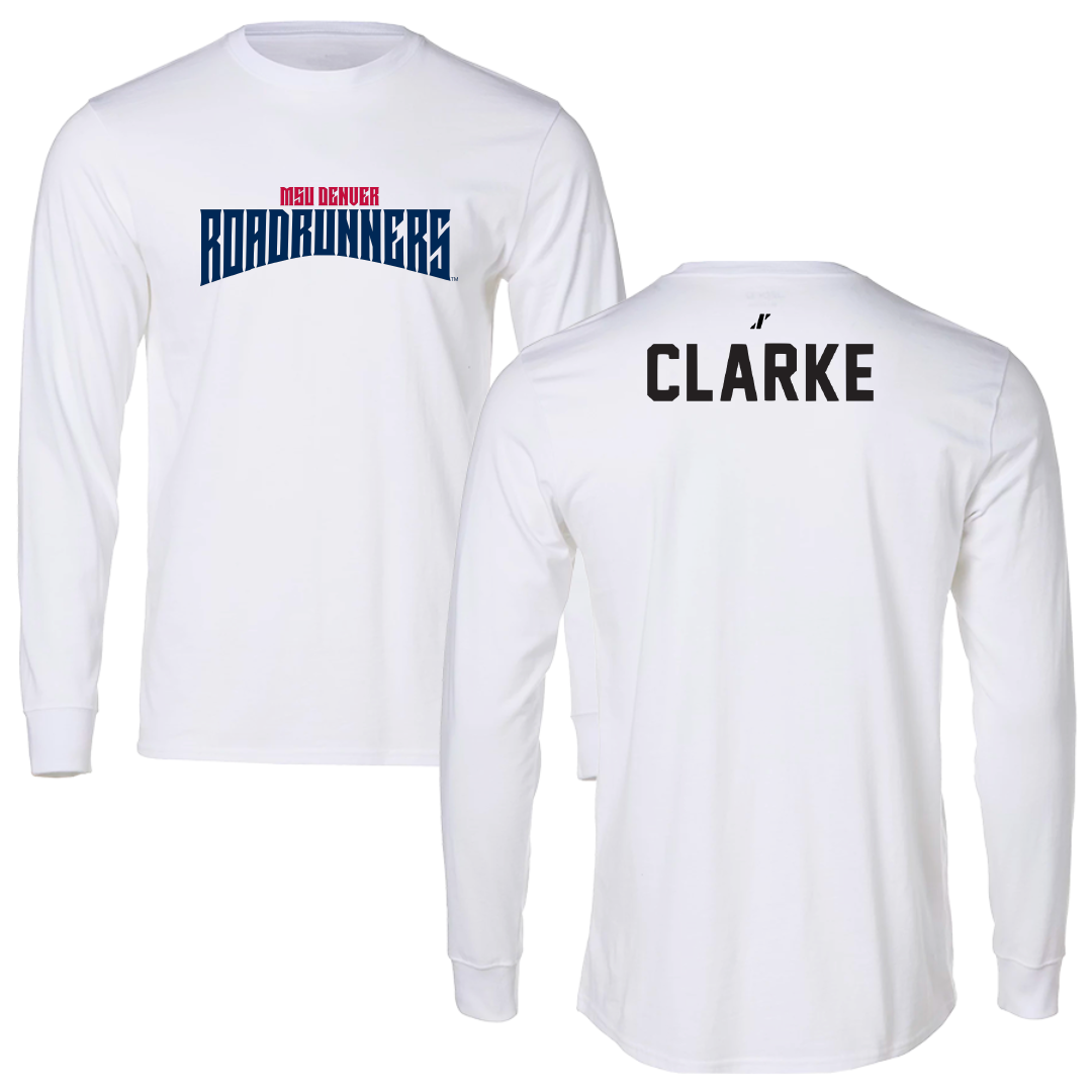 Metropolitan State University of Denver TF and XC White Classic Performance Long Sleeve - Owen Clarke