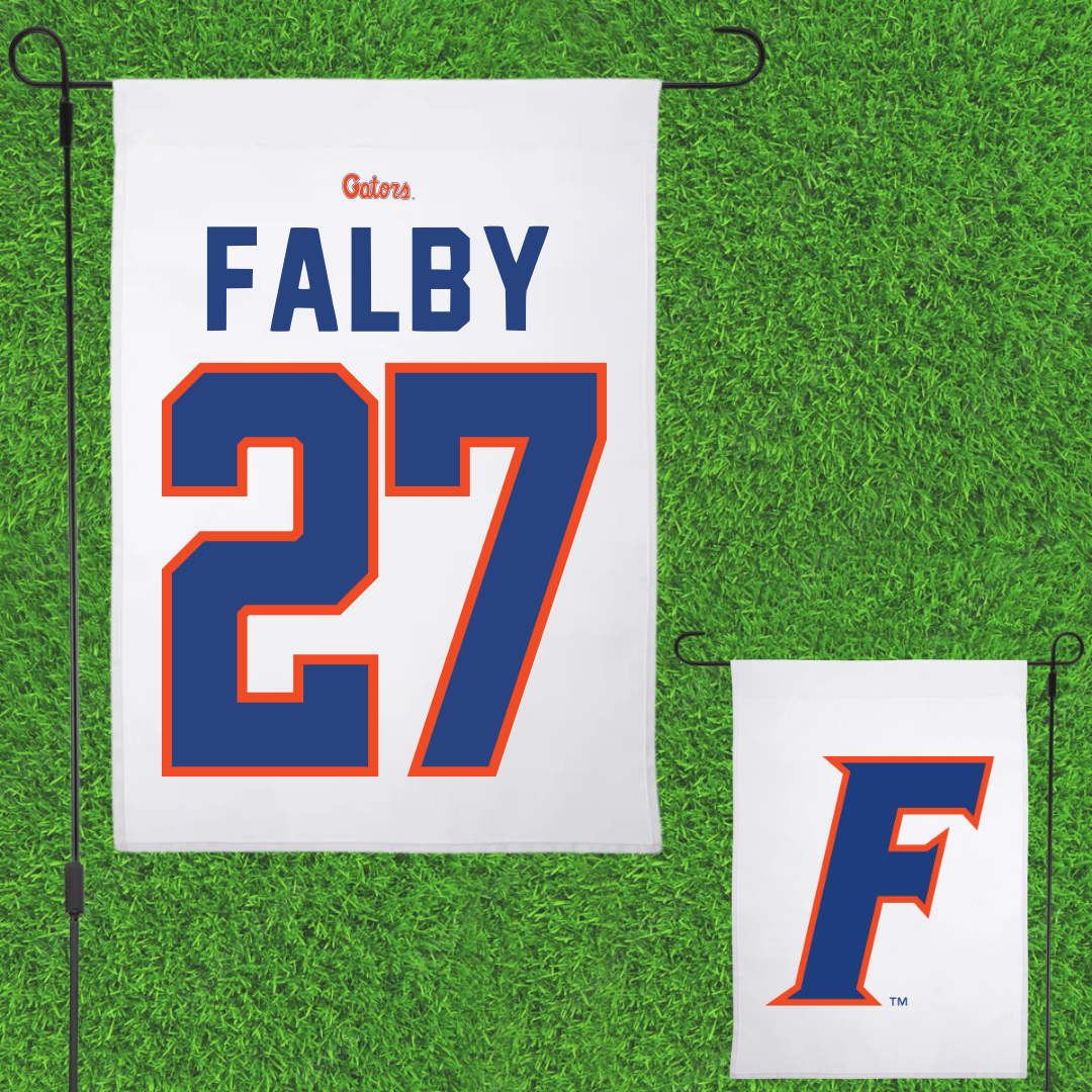 University of Florida Softball White Garden Flag - #27 Kendra Falby