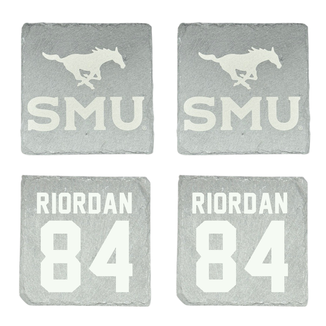 Southern Methodist University Football Stone Coaster (4 Pack)  - #84 Tripp Riordan