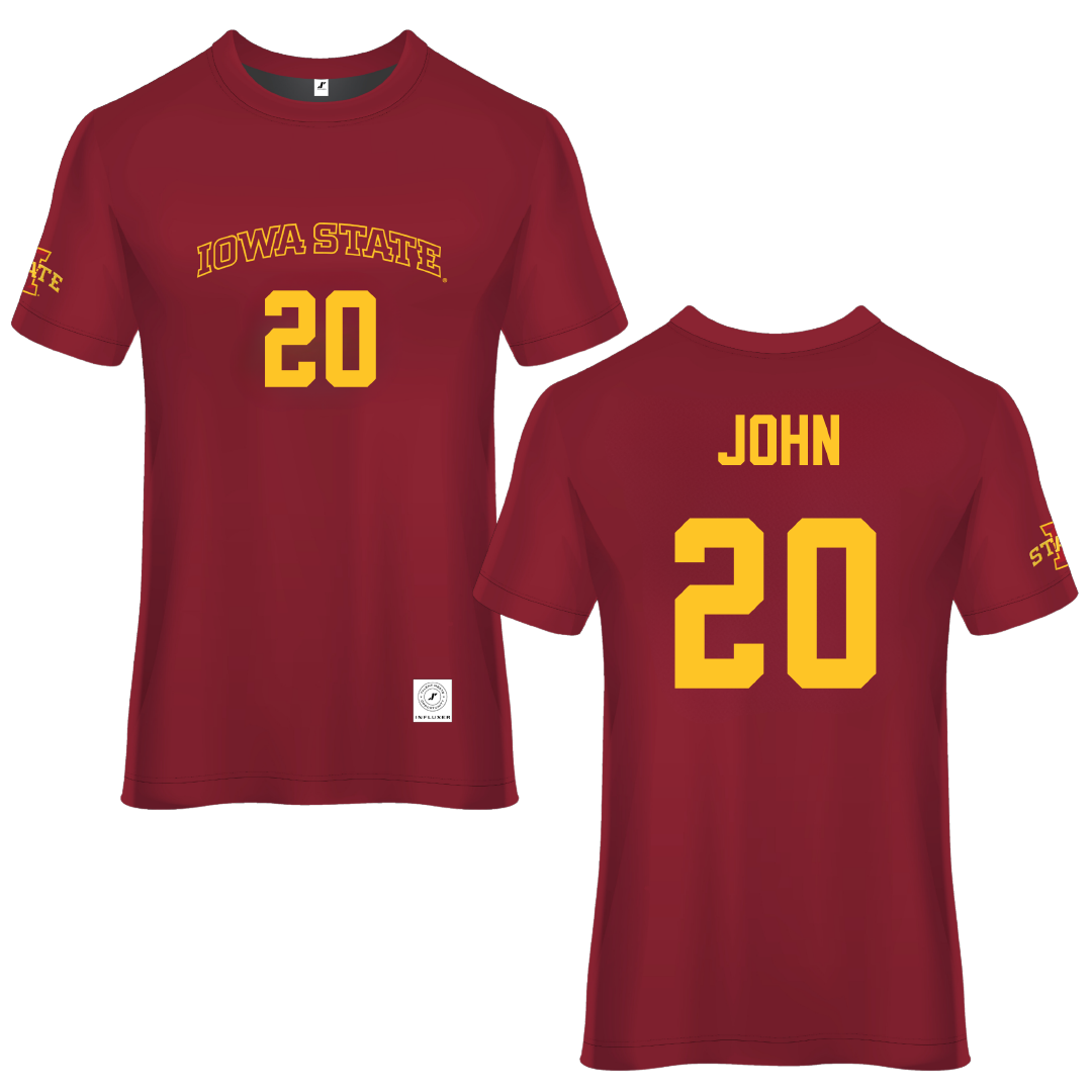 Iowa State University Cardinal Soccer Jersey - #20 Regan John