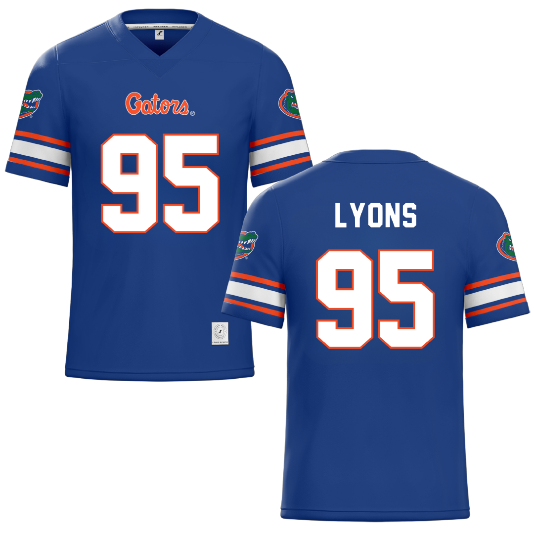 University of Florida Blue Football Jersey - #95 Jamari Lyons