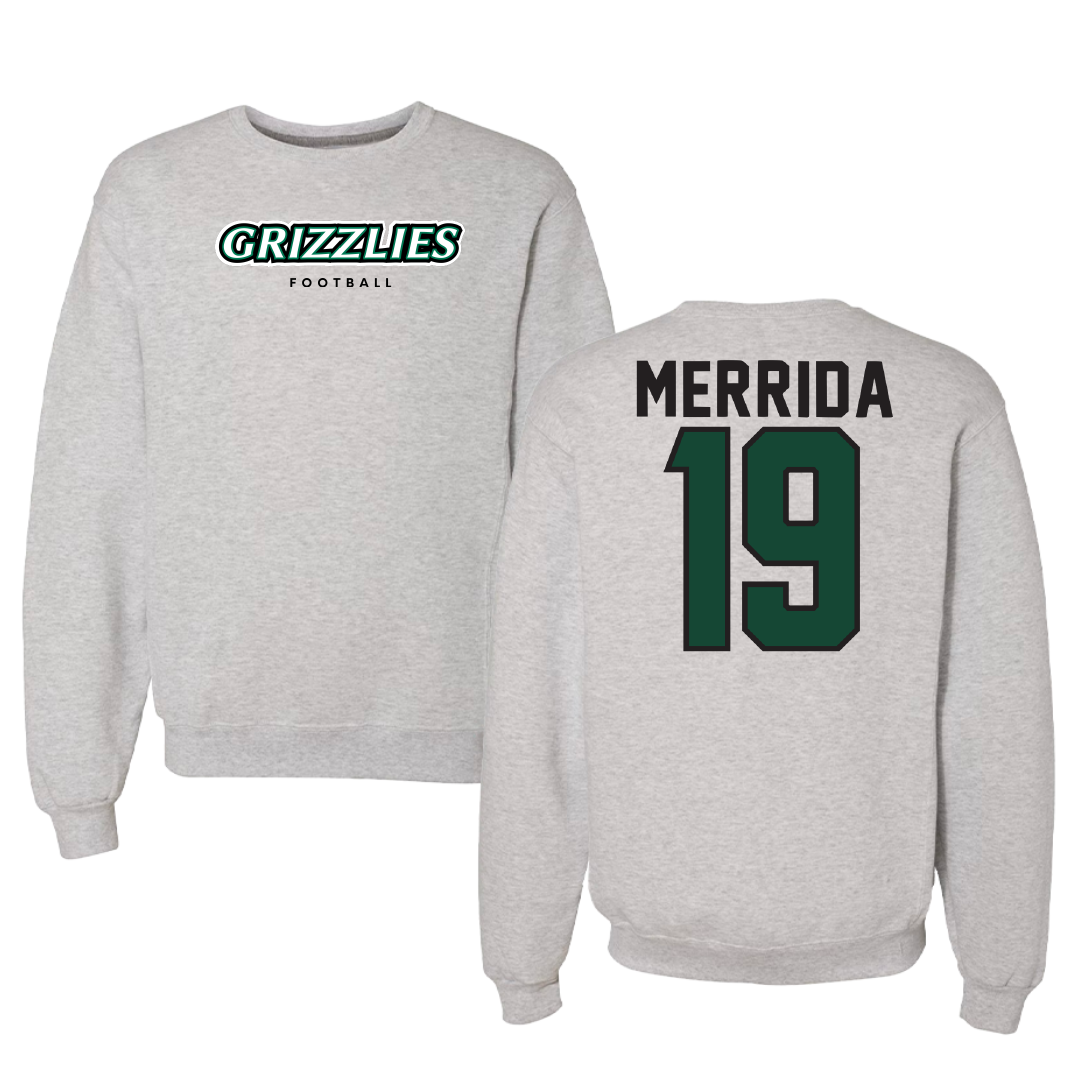 Adams State University Football Gray Grizzlies Crewneck - #19 Ahmare Merrida