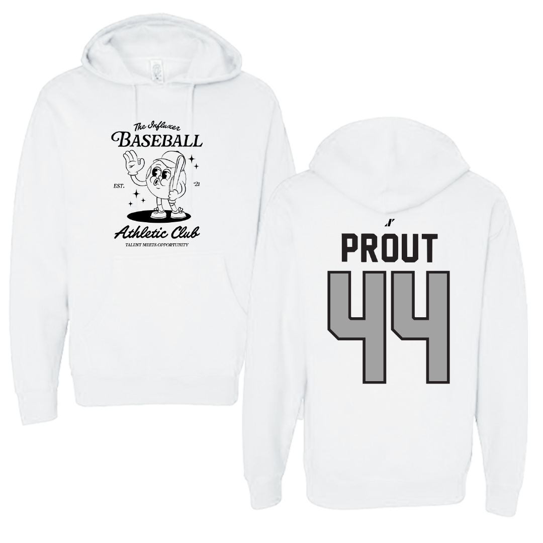 Baseball White Influxer Athletic Club Hoodie - #44 Cole Prout