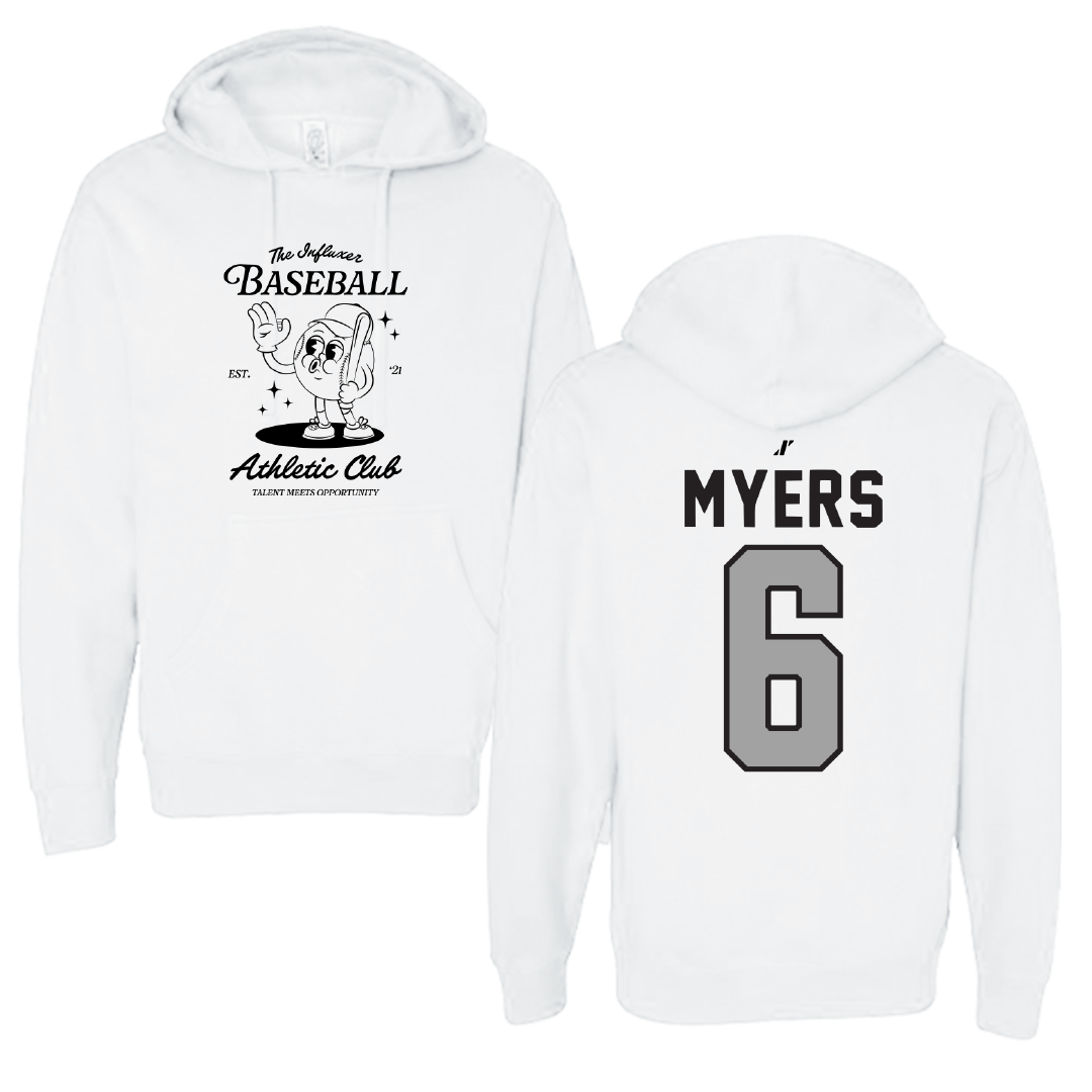Baseball White Influxer Athletic Club Hoodie - #6 Adarius Myers