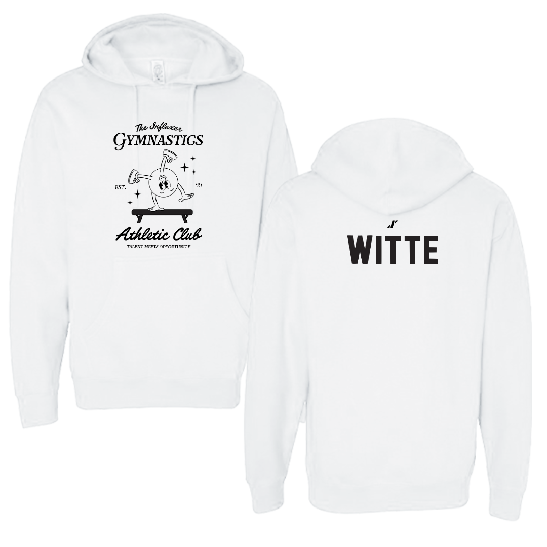 Gymnastics White Influxer Athletic Club Hoodie - Mya Witte