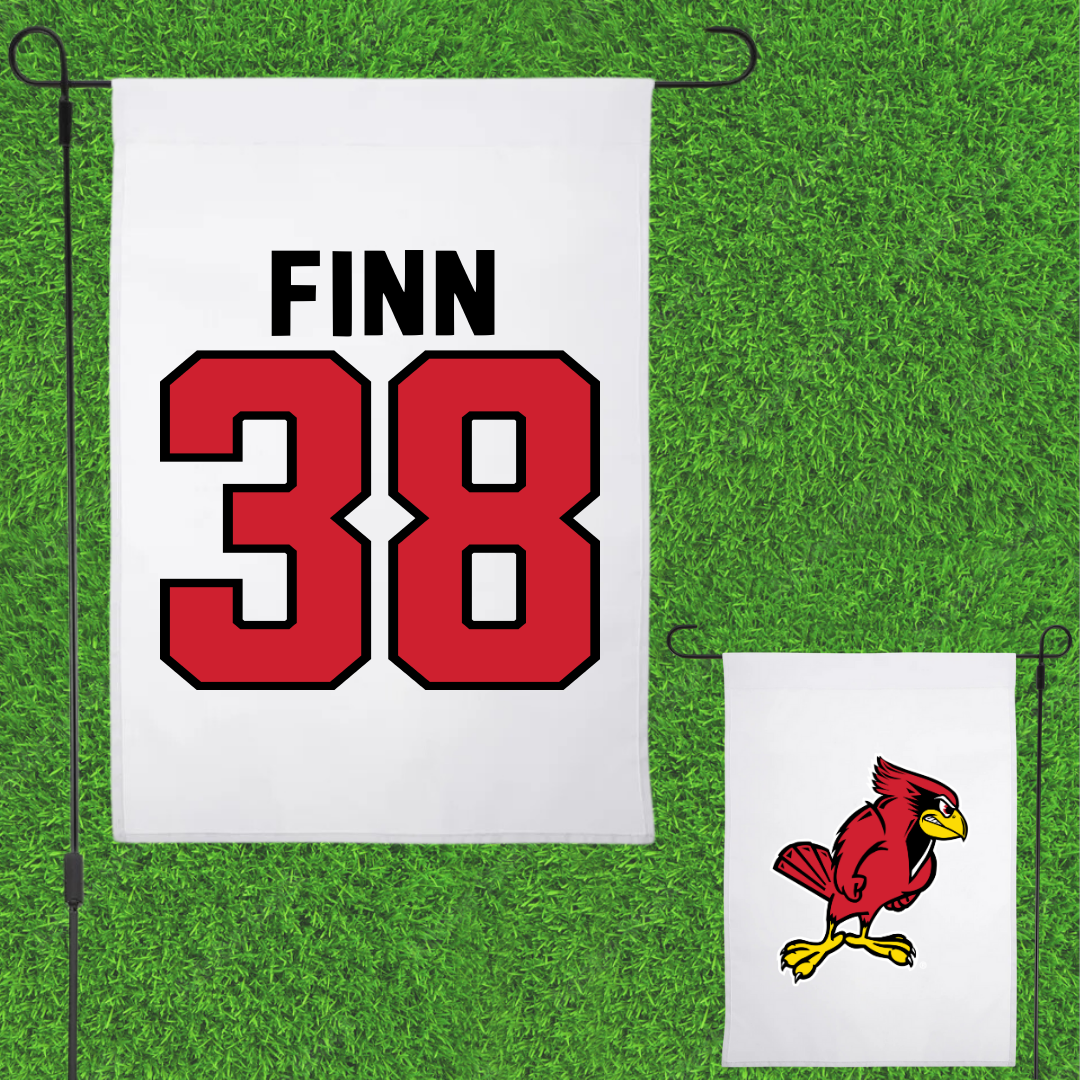 Illinois State University Baseball White Garden Flag - #38 Jack Finn
