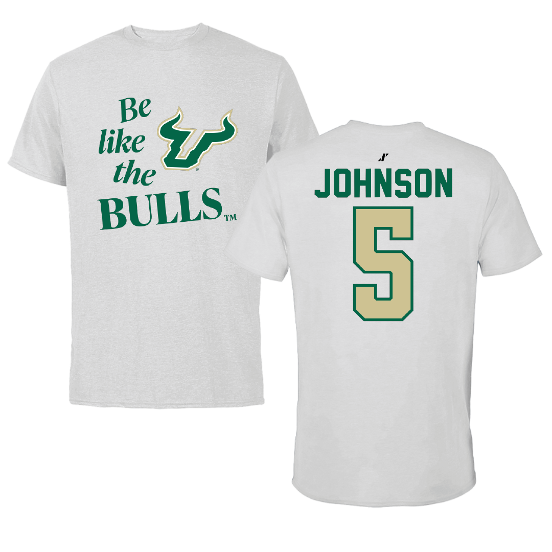University of South Florida Volleyball Light Gray Be Like Us Tee - #5 Tatiana Johnson