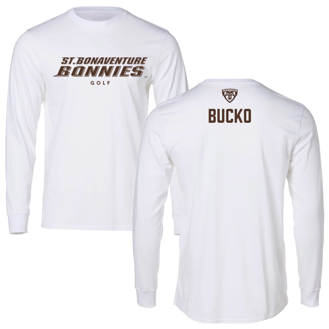St. Bonaventure University Golf White Long Sleeve - Michael Bucko
