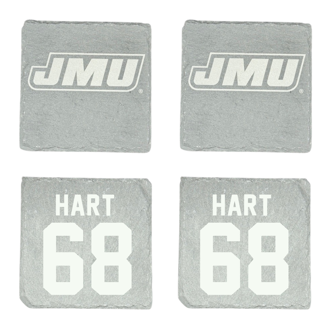 James Madison University Football Stone Coaster (4 Pack)  - #68 Griffin Hart