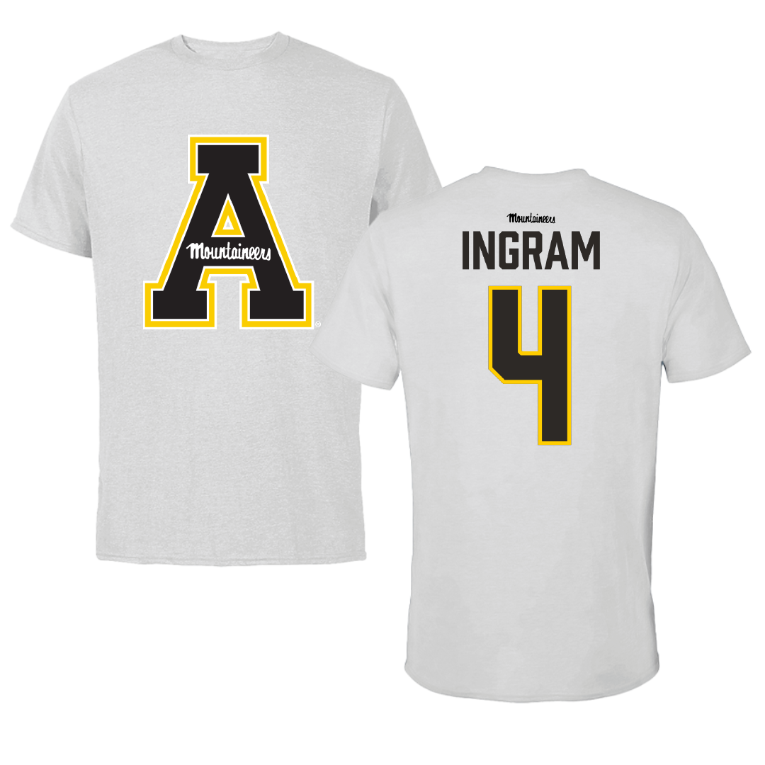 Appalachian State University Basketball Light Gray Tee - #4 J'Mani Ingram