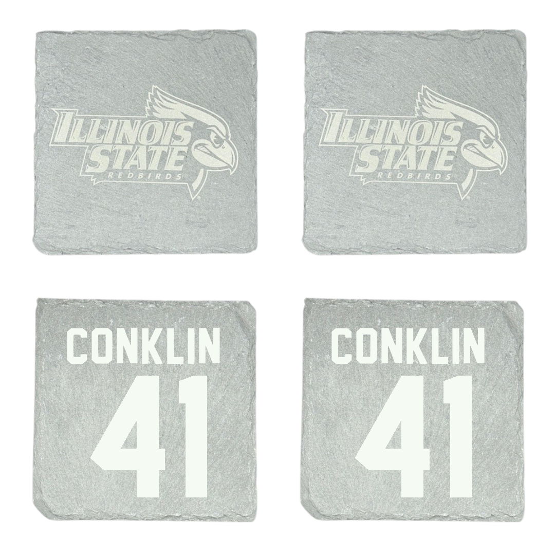 Illinois State University Baseball Stone Coaster (4 Pack)  - #41 MacCallan Conklin
