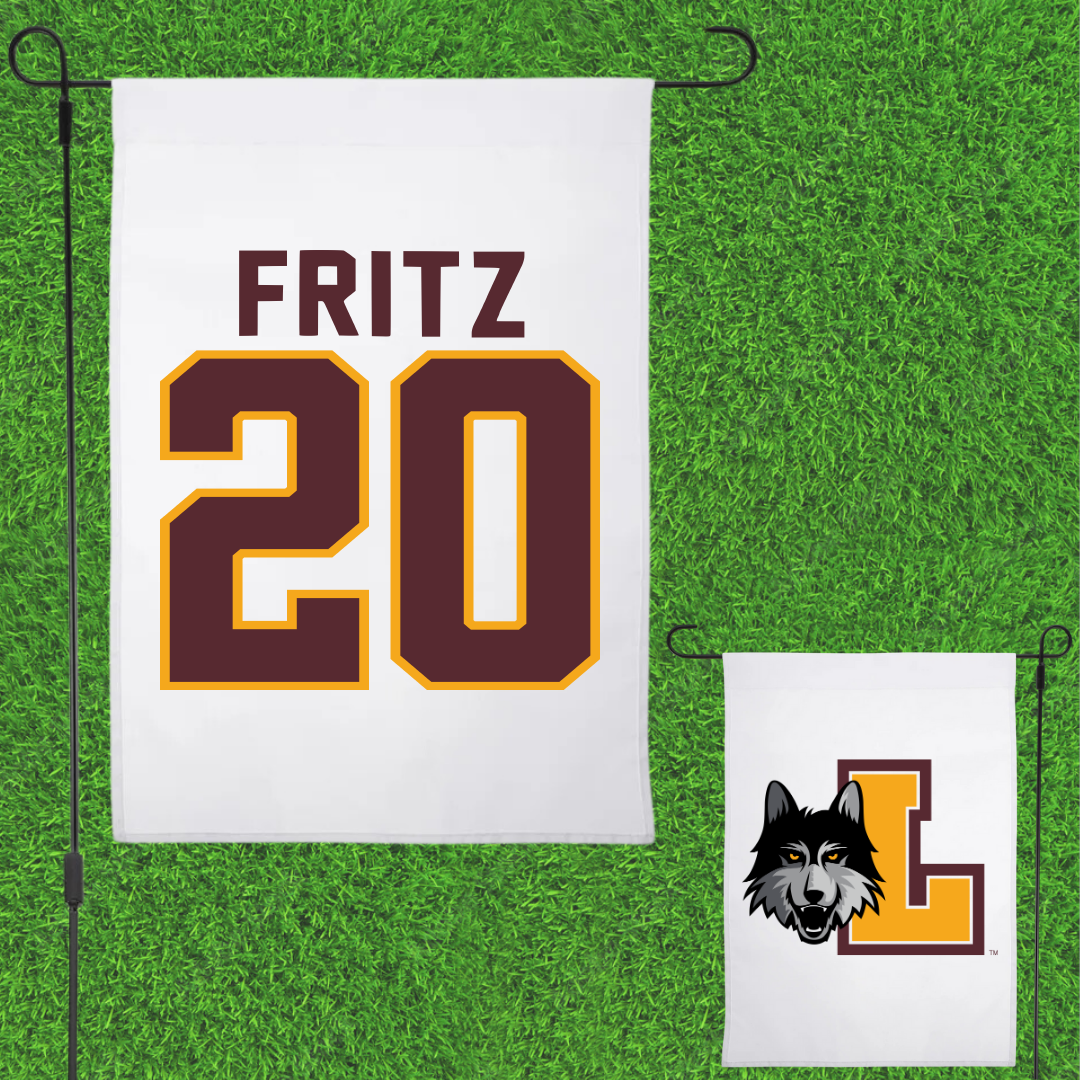 Loyola University-Chicago Soccer White Garden Flag - #20 Isabella Fritz