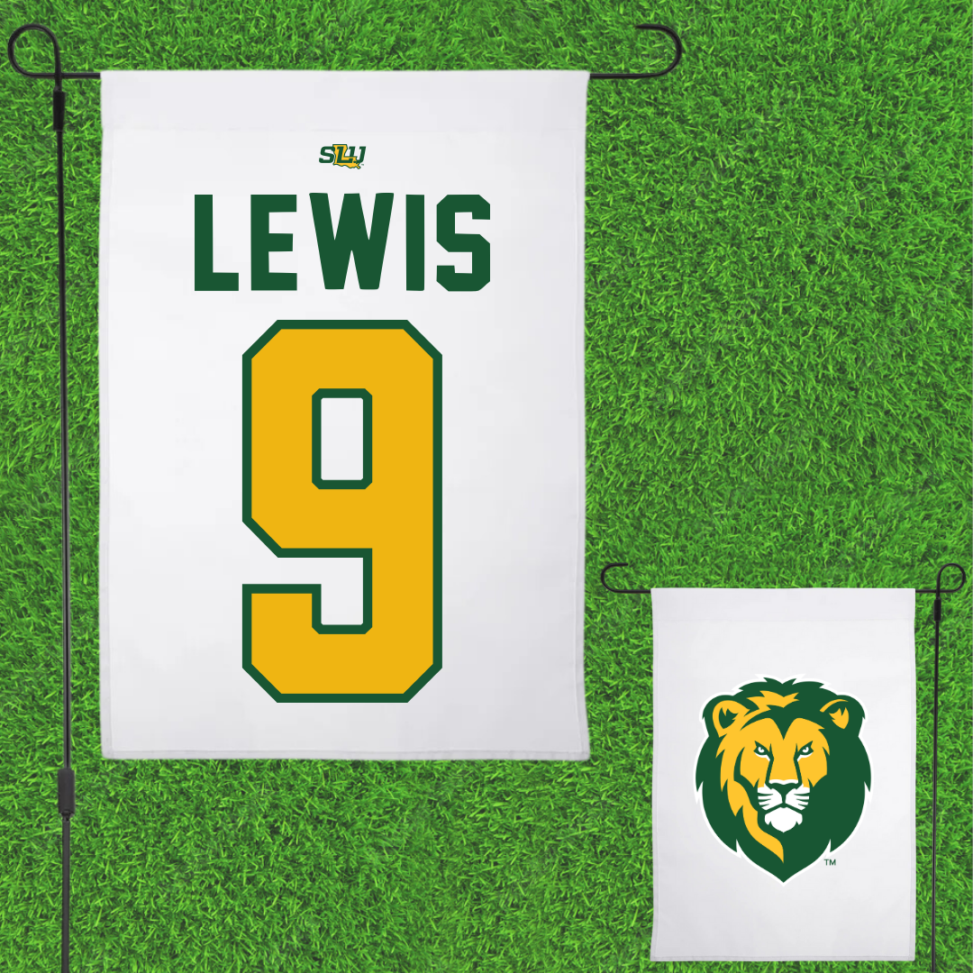 Southeastern Louisiana University Football White Garden Flag - #9 Darius Lewis