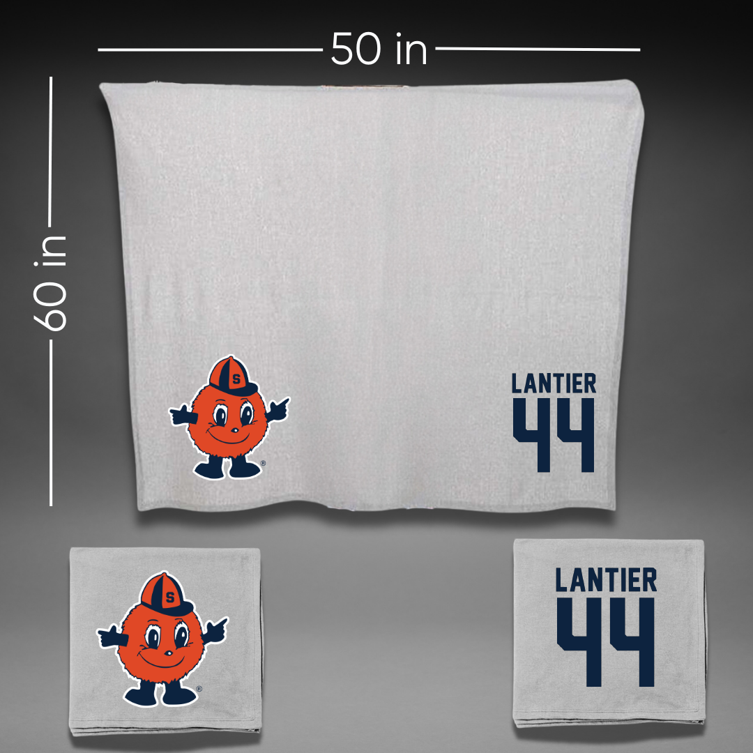 Syracuse University Softball Gray Blanket - #44 Gabby Lantier