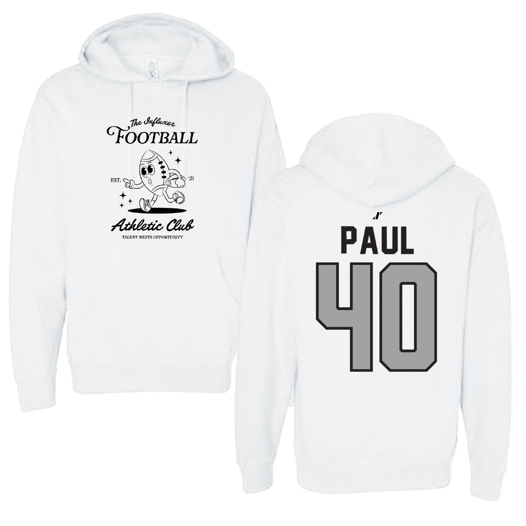 Football White Influxer Athletic Club Hoodie - #40 Kyler Paul