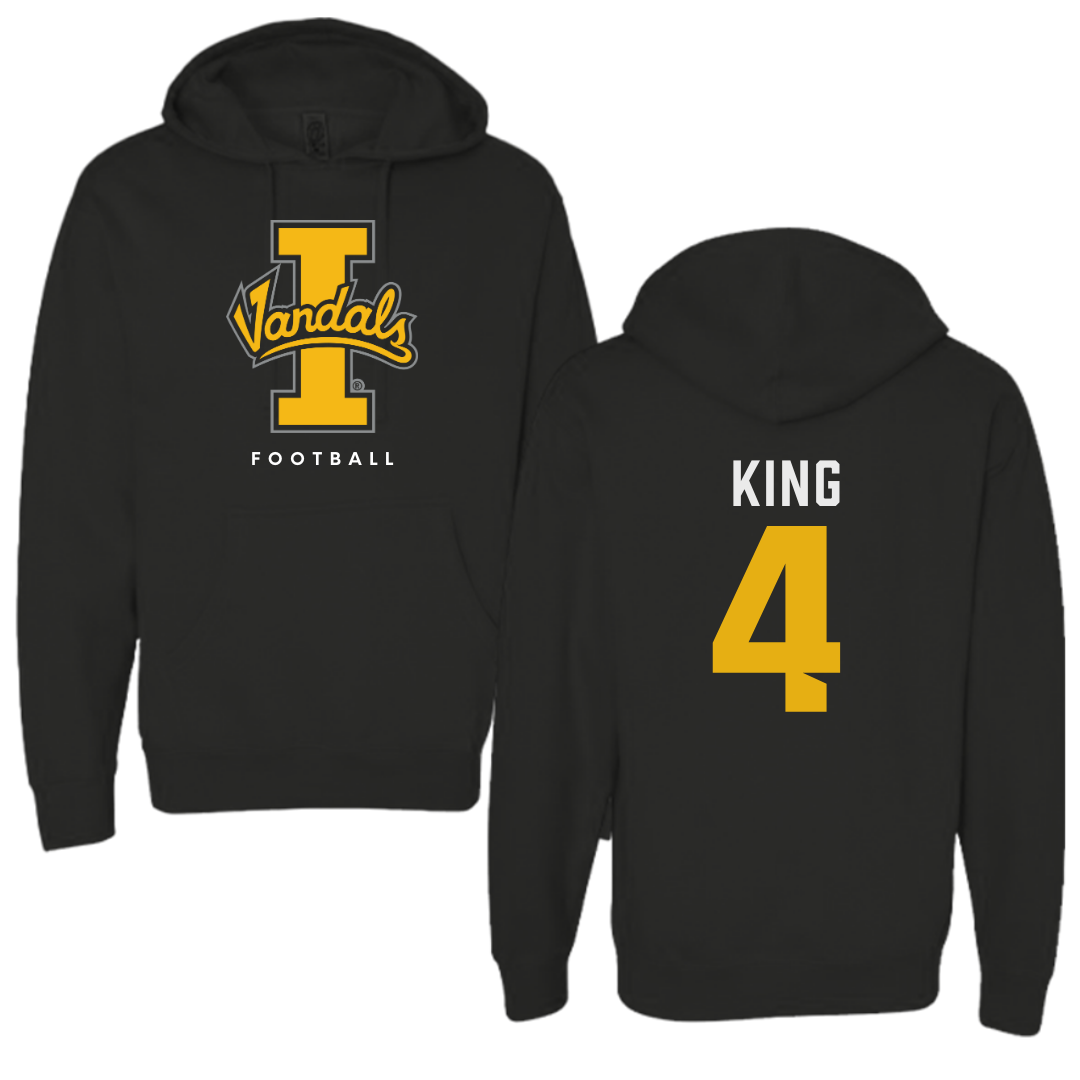 University of Idaho Football Black Vandals Hoodie - #4 Isiah King
