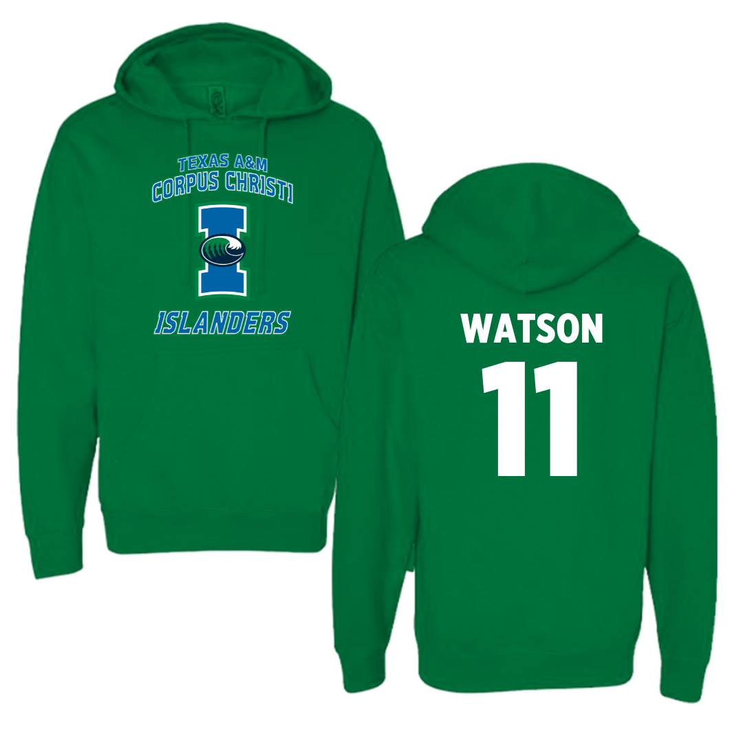 Texas A&M University-Corpus Christi Baseball Green Hoodie - #11 Matthew Watson