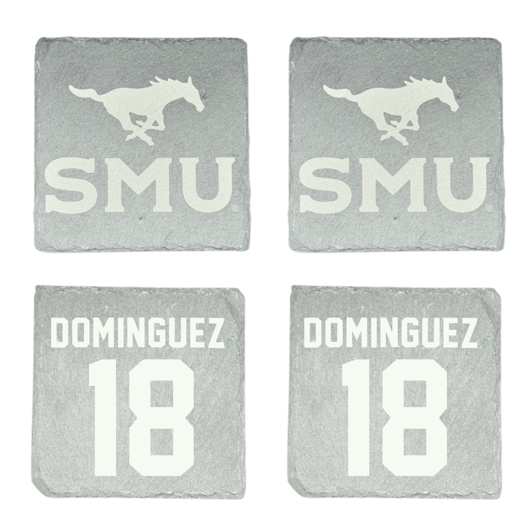 Southern Methodist University Soccer Stone Coaster (4 Pack)  - #18 Martin Dominguez