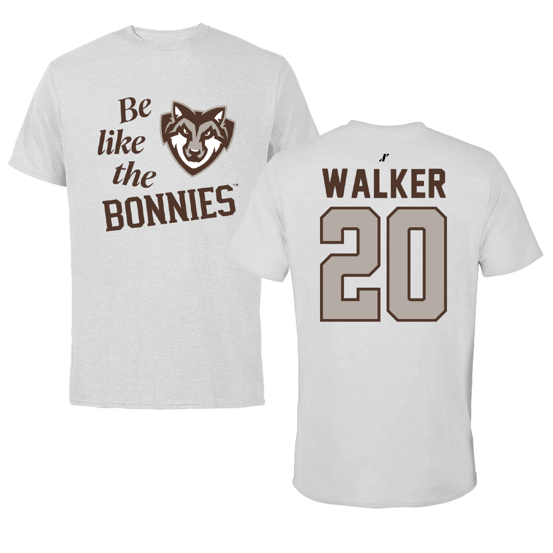 St. Bonaventure University Soccer Light Gray Be Like Us Performance Tee - #20 Hannah Walker