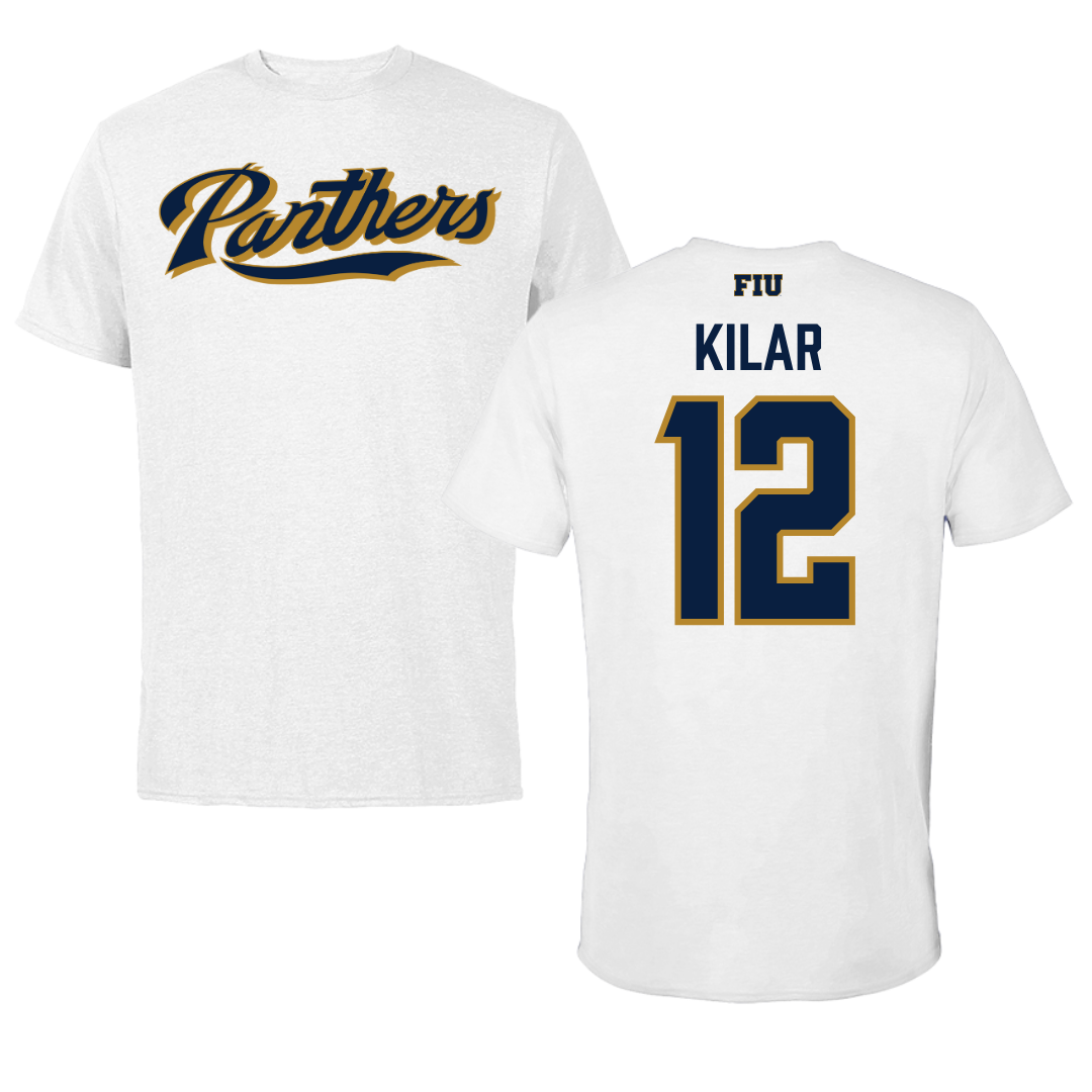 Florida International University Volleyball White Tee - #12 Kindyl Kilar