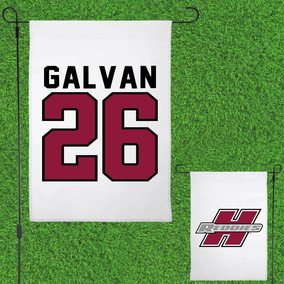 Henderson State University Baseball White Garden Flag - #26 Alex Galvan