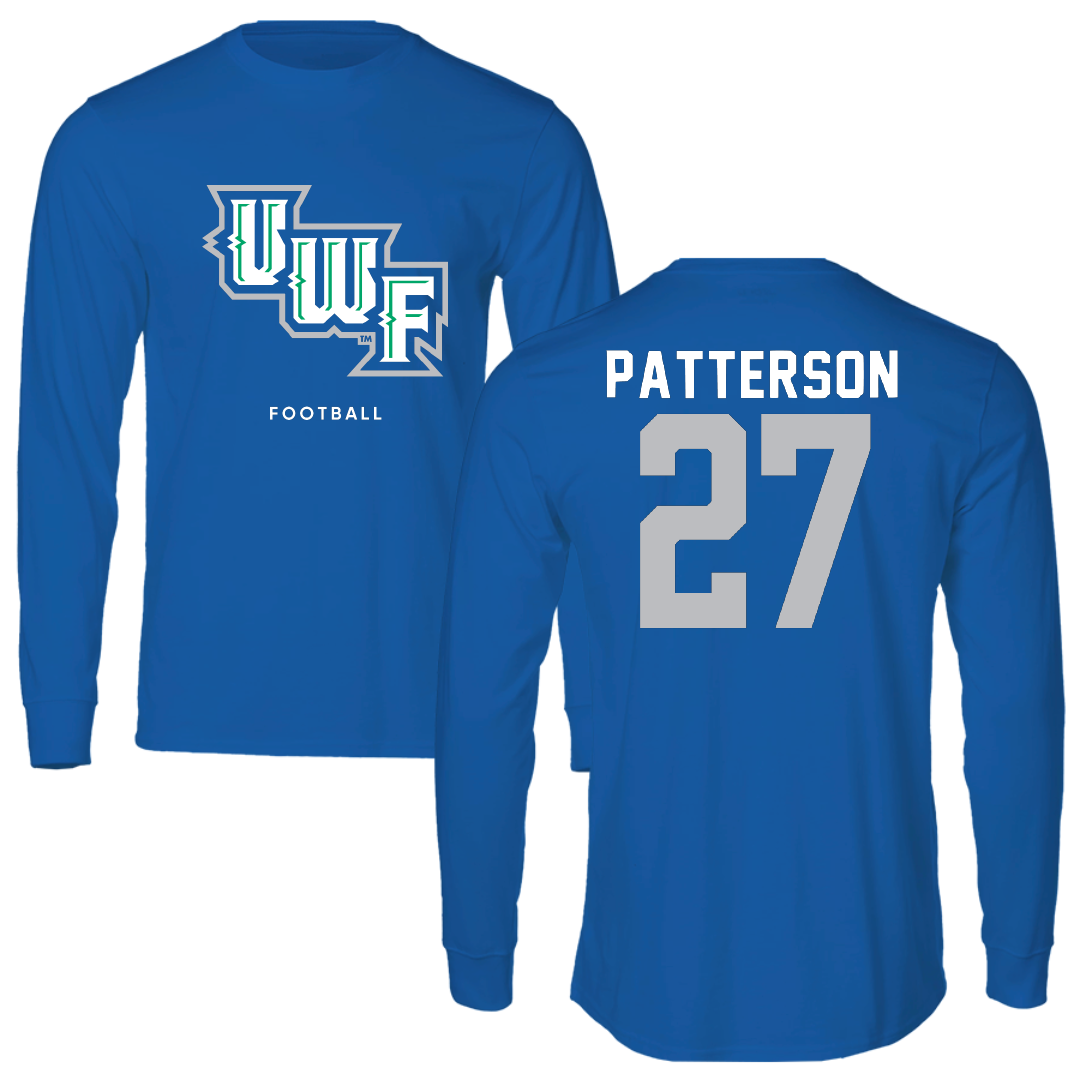 University of West Florida Football Blue Long Sleeve - #27 Tyler Patterson