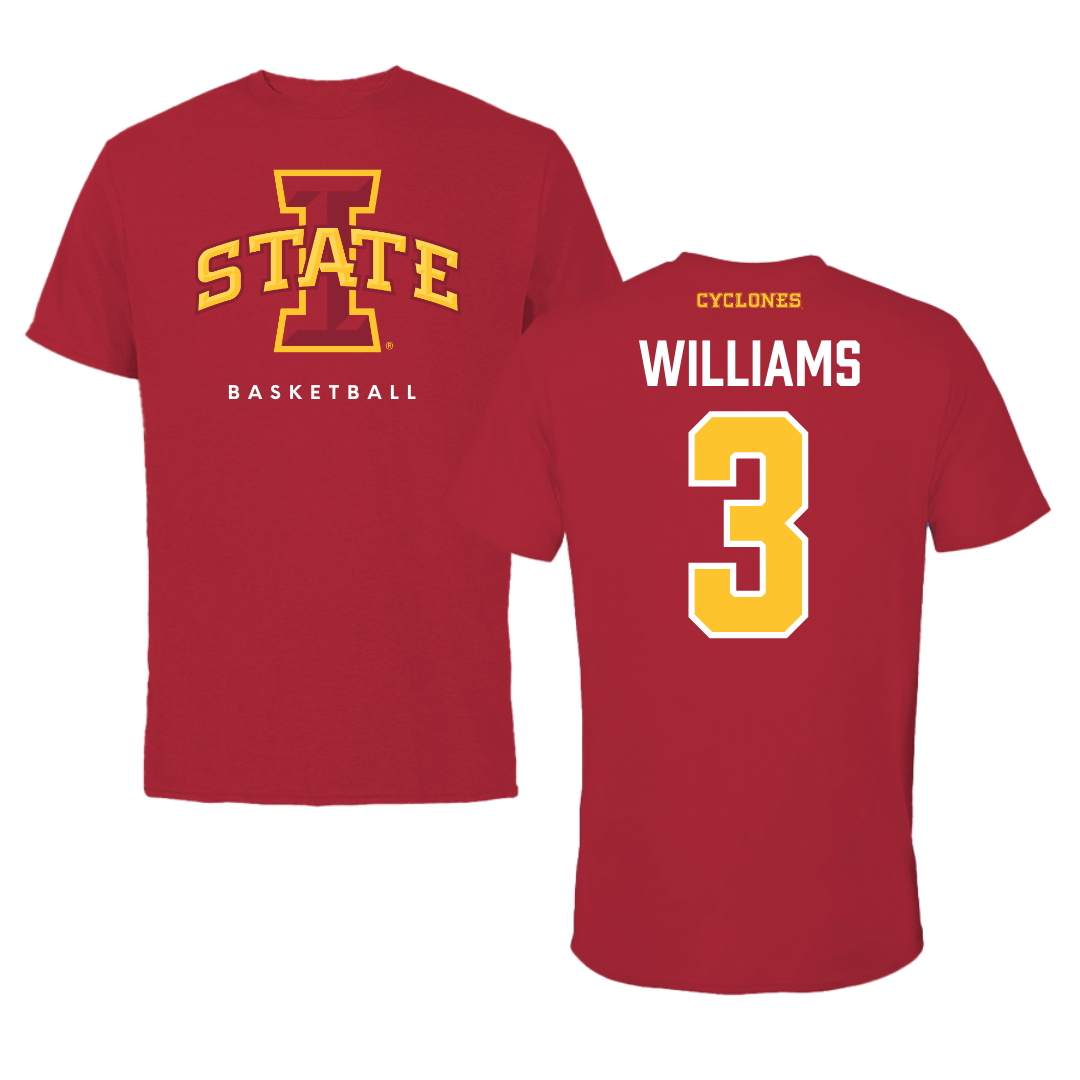 Iowa State University Basketball Cardinal Tee - #3 Alisa Williams