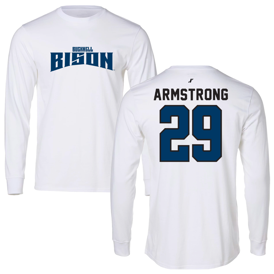 Bucknell University Lacrosse White Classic Performance Long Sleeve - #29 Thomas Armstrong