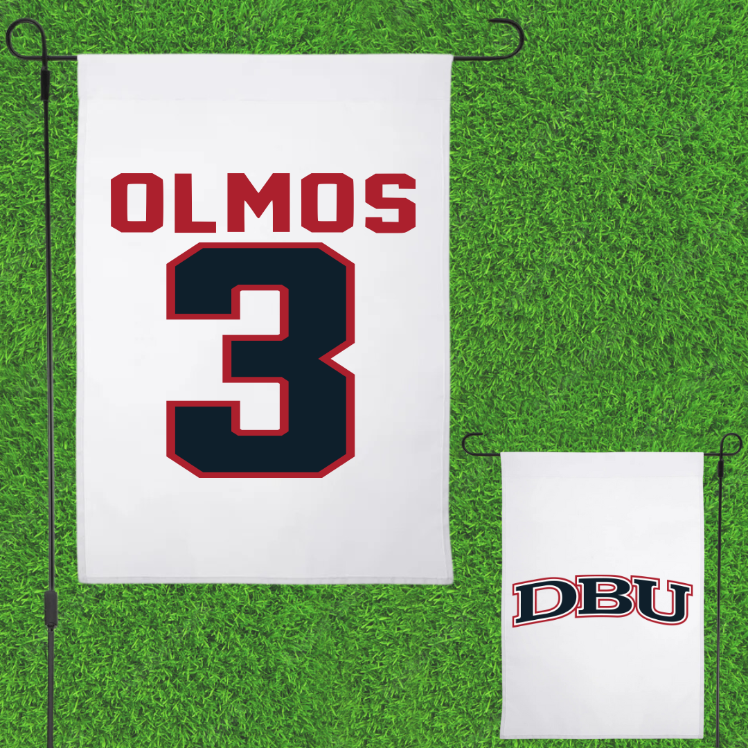 Dallas Baptist University Soccer White Garden Flag - #3 Angelina Olmos