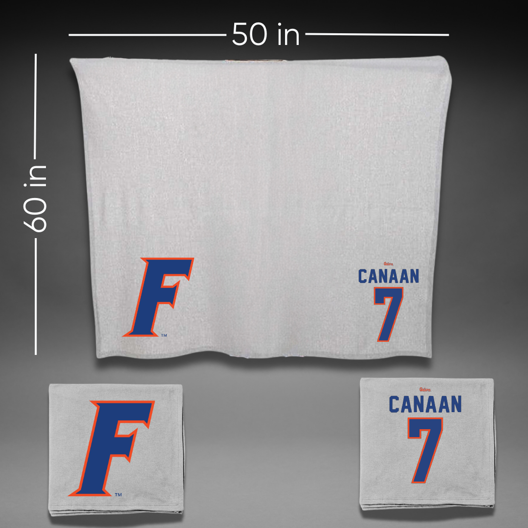 University of Florida Volleyball Gray Blanket - #7 Emily Canaan