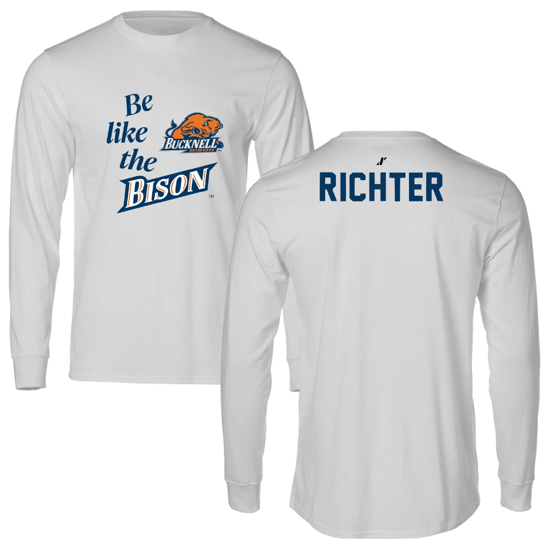 Bucknell University Golf Light Gray Be Like Us Performance Long Sleeve - Paige Richter