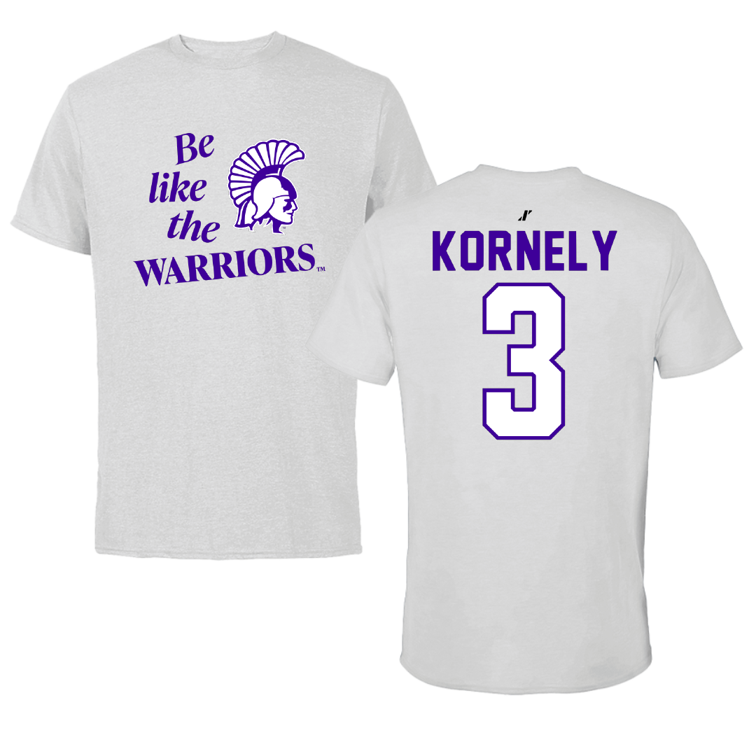 Winona State University Volleyball Light Gray Be Like Us Performance Tee - #3 Kenna Kornely