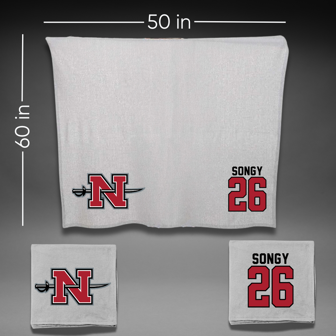 Nicholls State University Softball Gray Blanket - #26 Brynne Songy