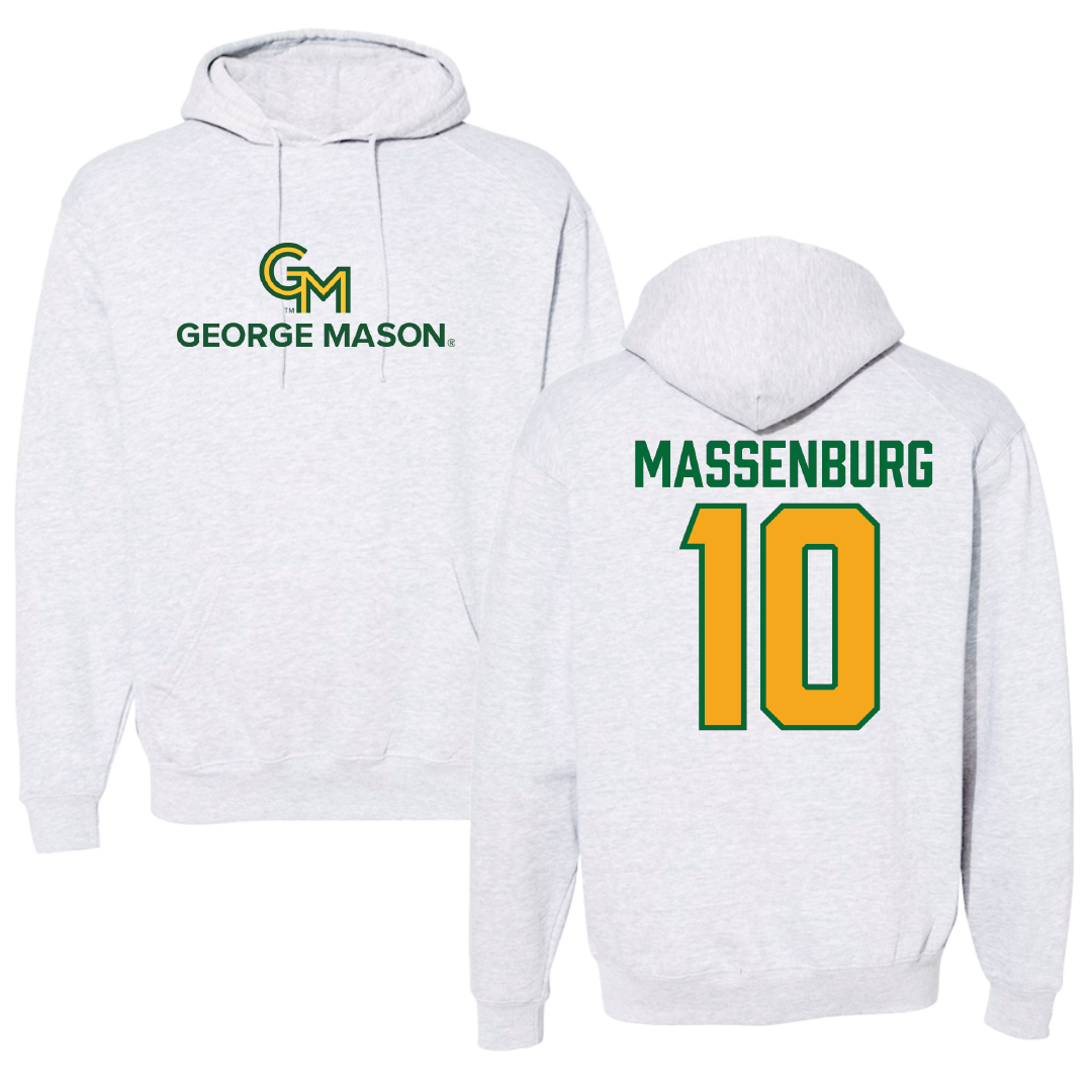 George Mason University Basketball Gray Hoodie - #10 Trinity Massenburg