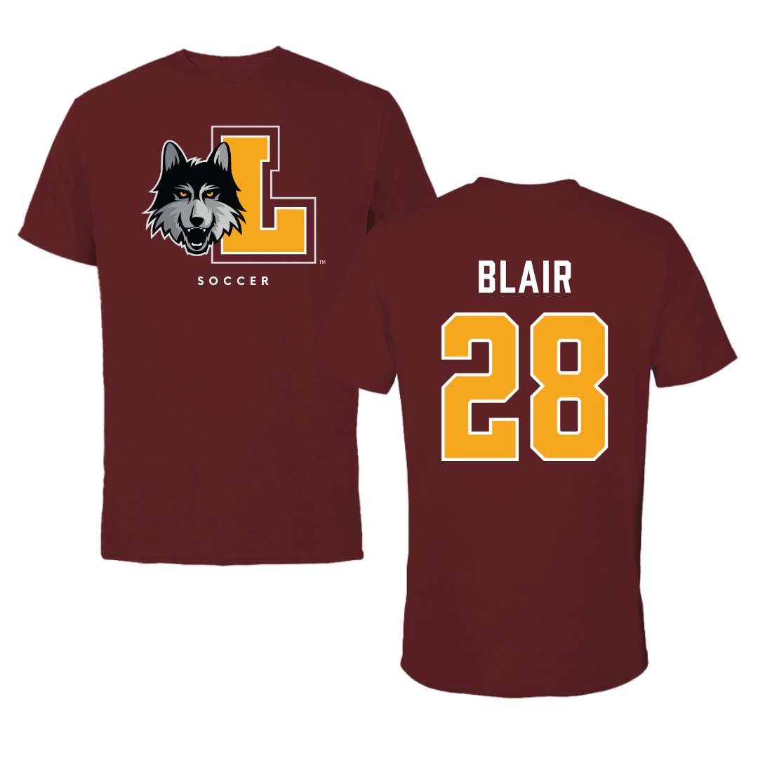 Loyola University-Chicago Soccer Maroon Mascot Performance Tee - #28 Quinten Blair