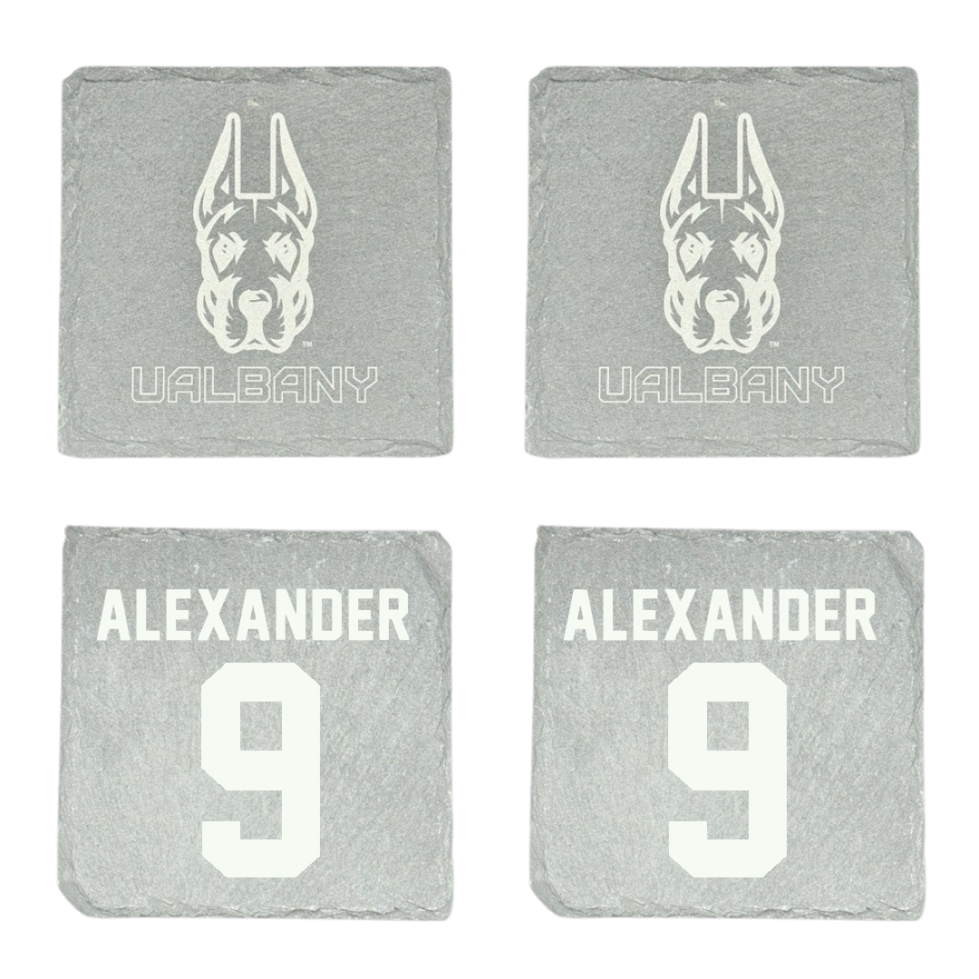 University at Albany Football Stone Coaster (4 Pack)  - #9 Landon Alexander