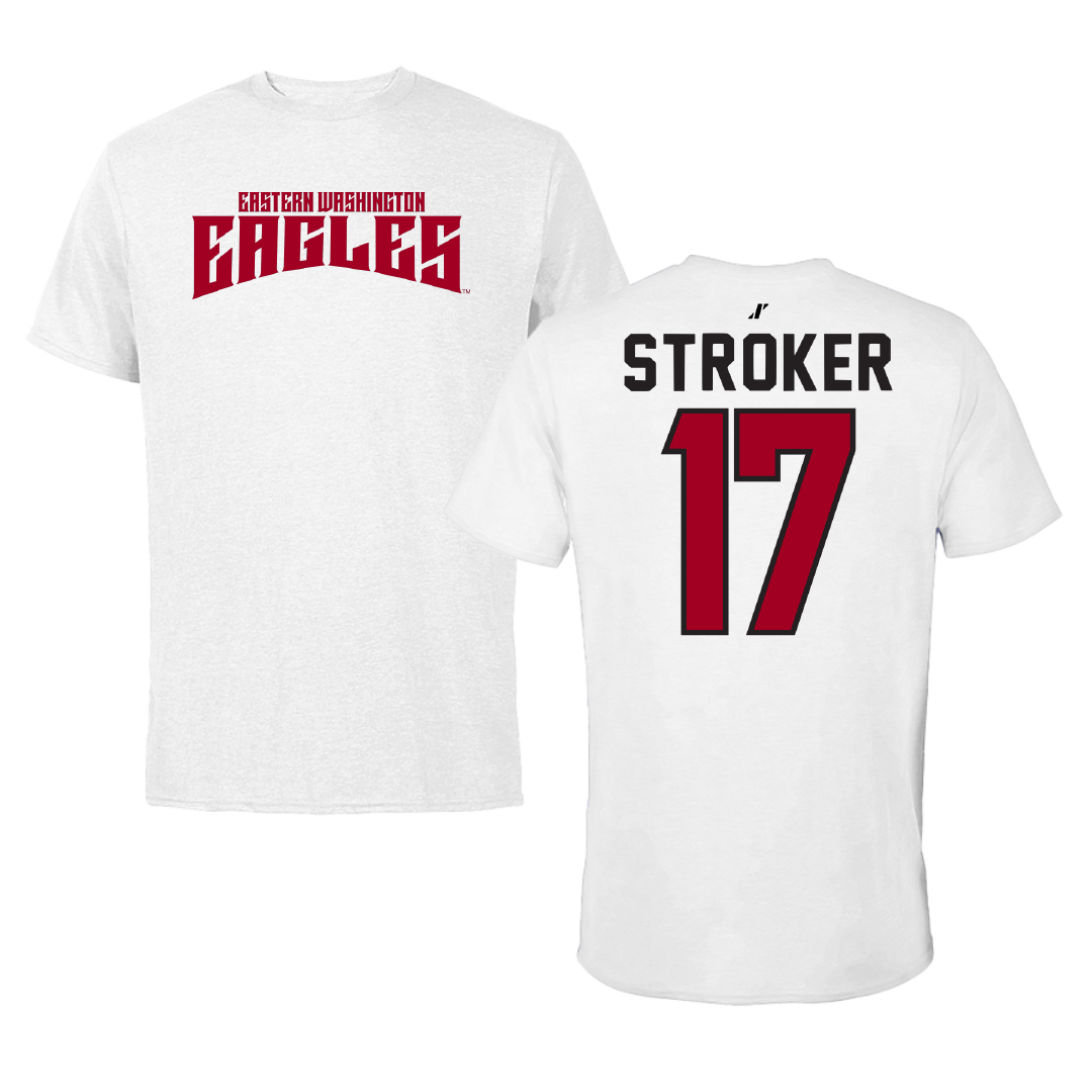 Eastern Washington University Soccer White Classic Tee - #17 Kyla Stroker