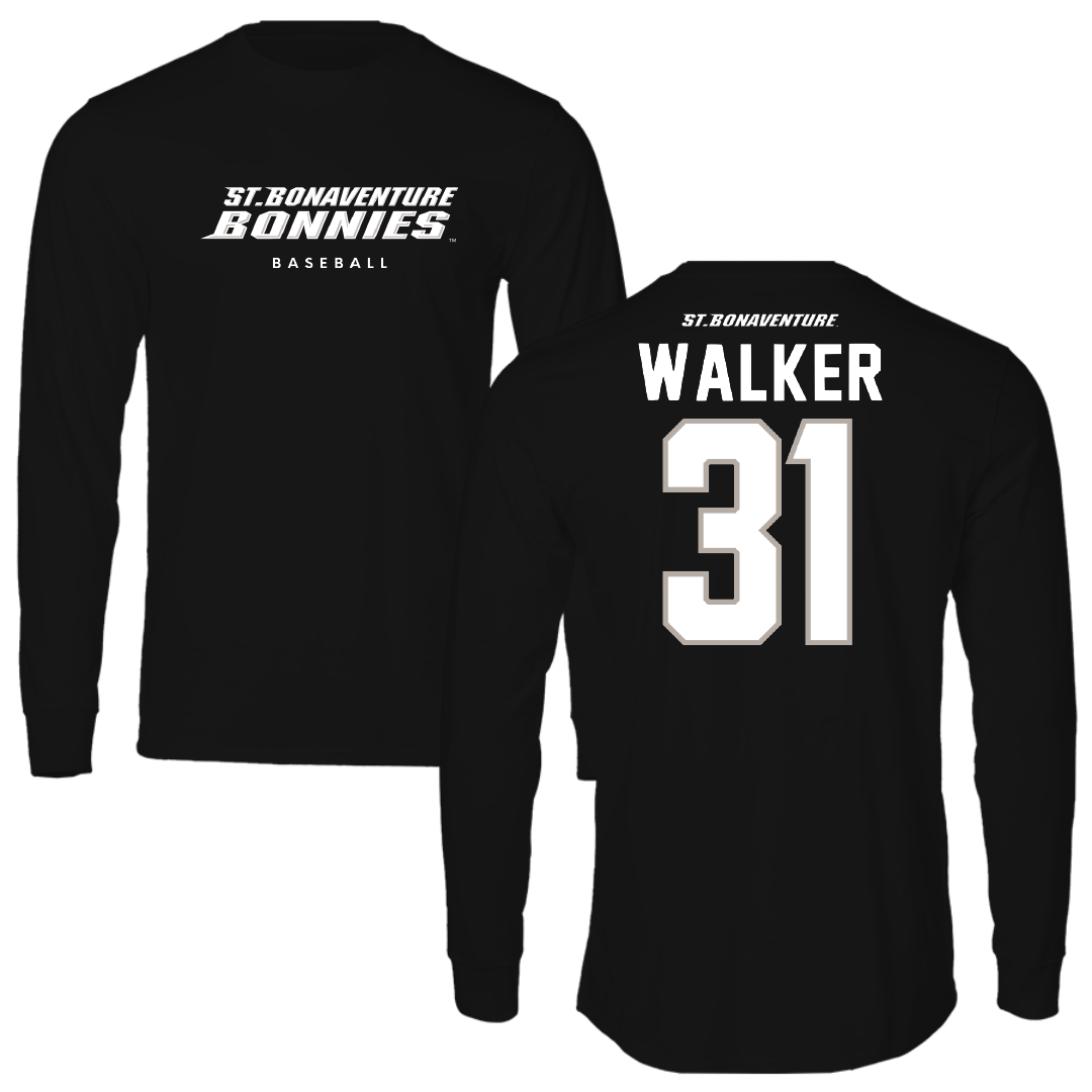 St. Bonaventure University Baseball Black Long Sleeve - #31 Kade Walker