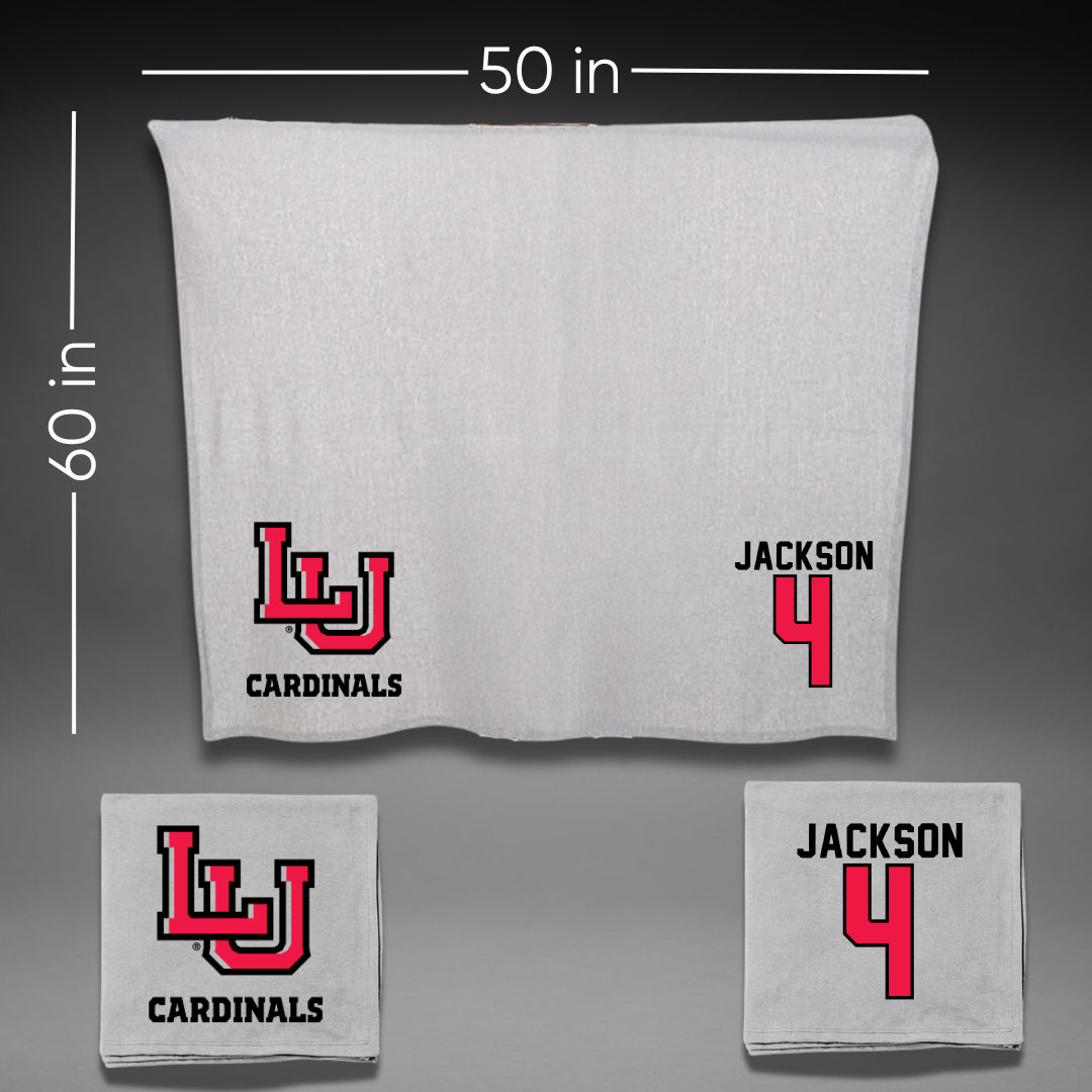 Lamar University Football Gray Blanket - #4 Jaymond Jackson