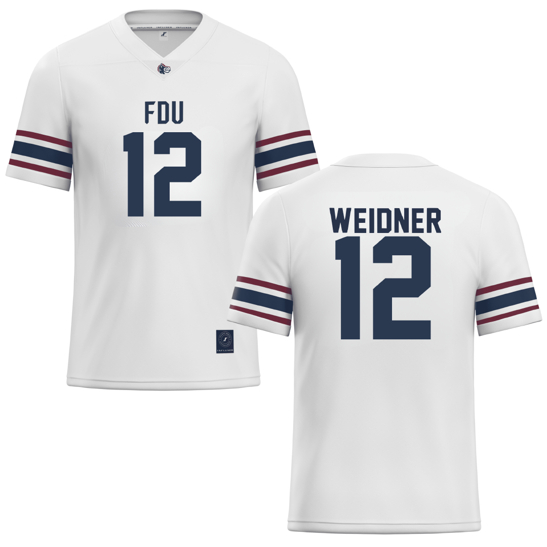 Fairleigh Dickinson University-Metropolitan Campus White Lacrosse Jersey - #12 Addie Weidner
