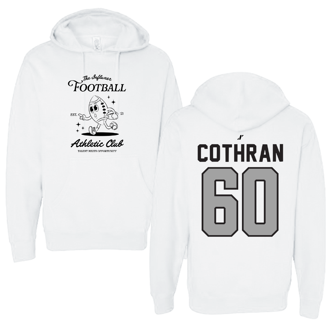 Football White Influxer Athletic Club Hoodie - #60 Isaac Cothran