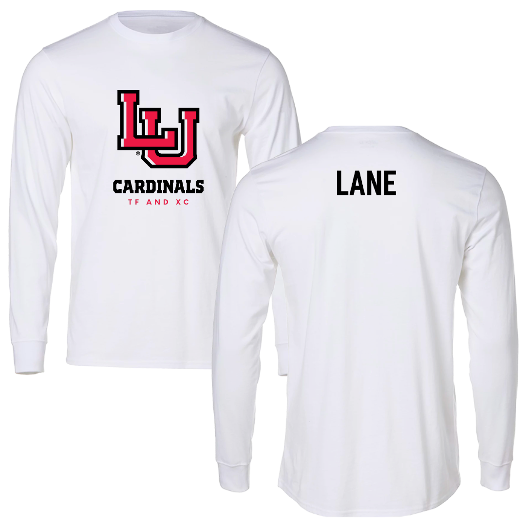 Lamar University TF and XC White Performance Long Sleeve - RJ Lane