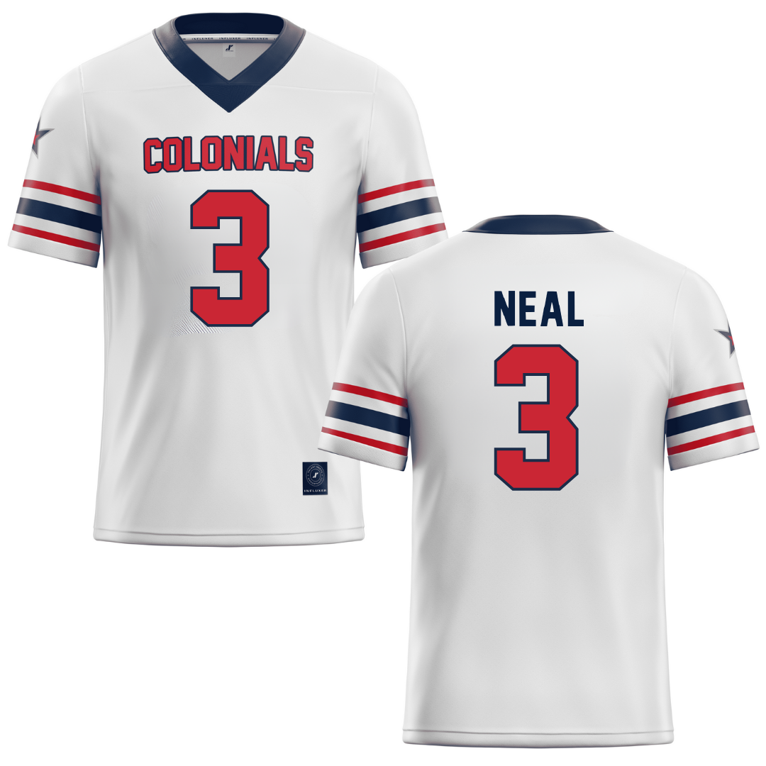 Robert Morris University White Lacrosse Jersey - #3 Torin Neal