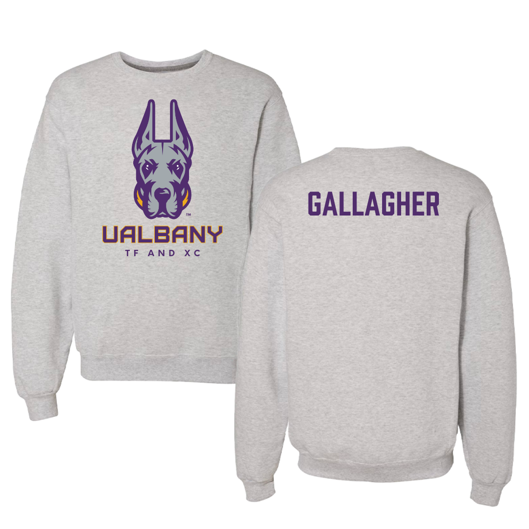 University at Albany TF and XC Gray Crewneck - Jack Gallagher
