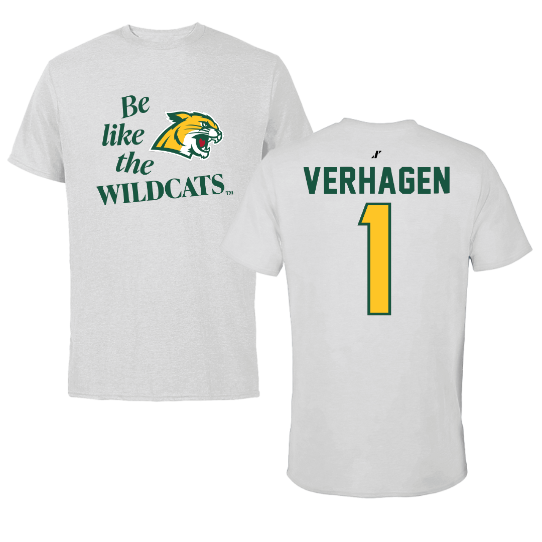 Northern Michigan University Basketball Light Gray Be Like Us Tee - #1 Casey Verhagen