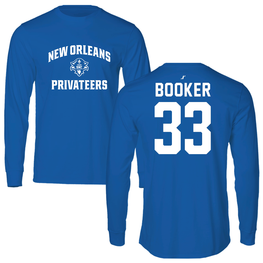 University of New Orleans Basketball Blue General Long Sleeve - #33 Dorian Booker