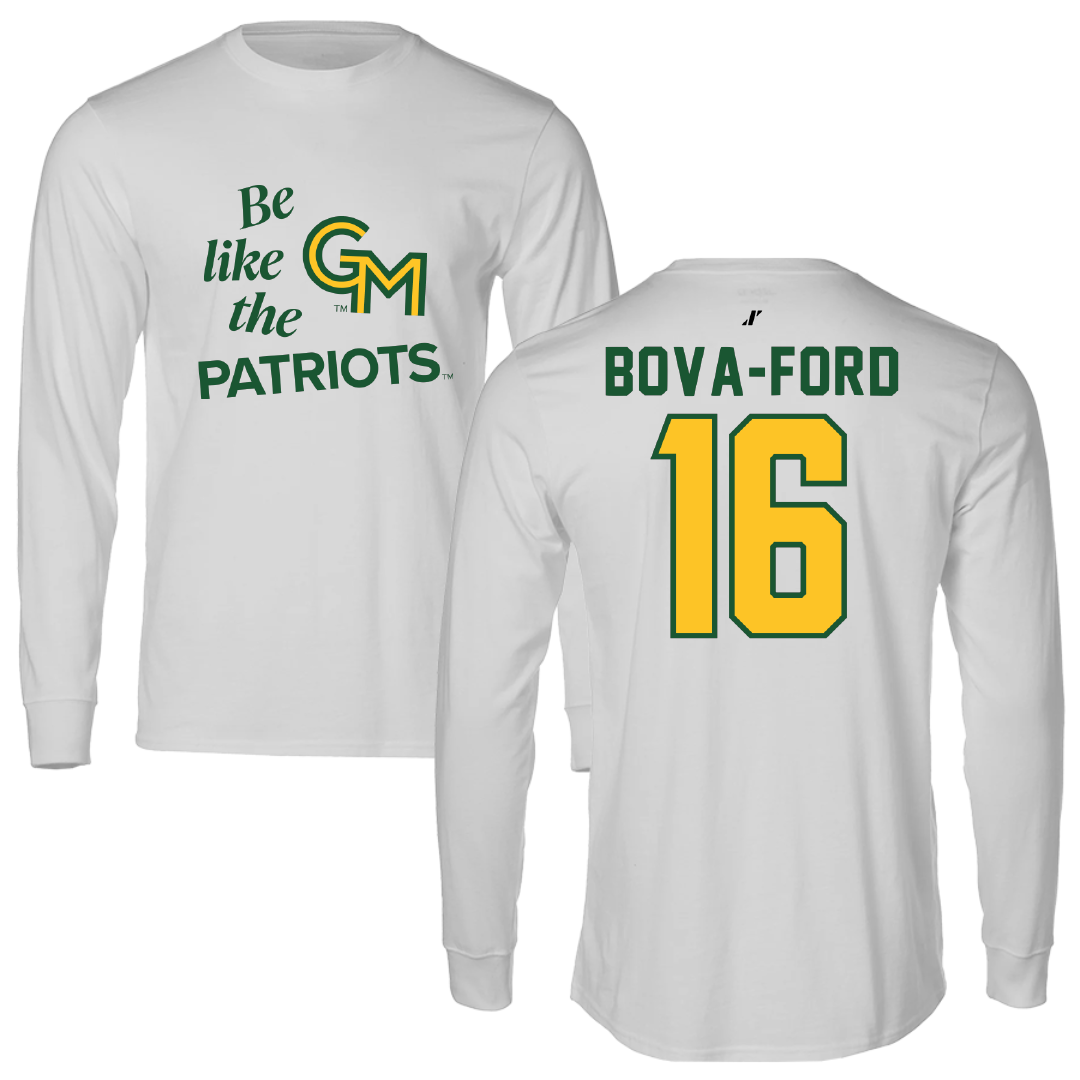 George Mason University Volleyball Light Gray Be Like Us Long Sleeve - #16 Damiana Bova-Ford