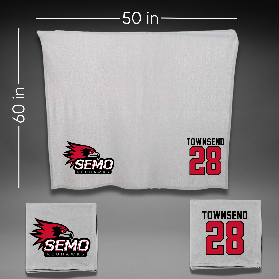 Southeast Missouri State University Football Gray Blanket - #28 Amare Townsend