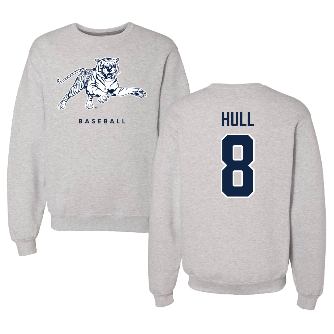 Jackson State University Baseball Gray Crewneck - #8 Davione Hull